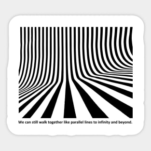 Black and white art Sticker